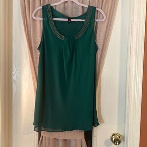 Willi Smith sheer green tank,‎ size XL